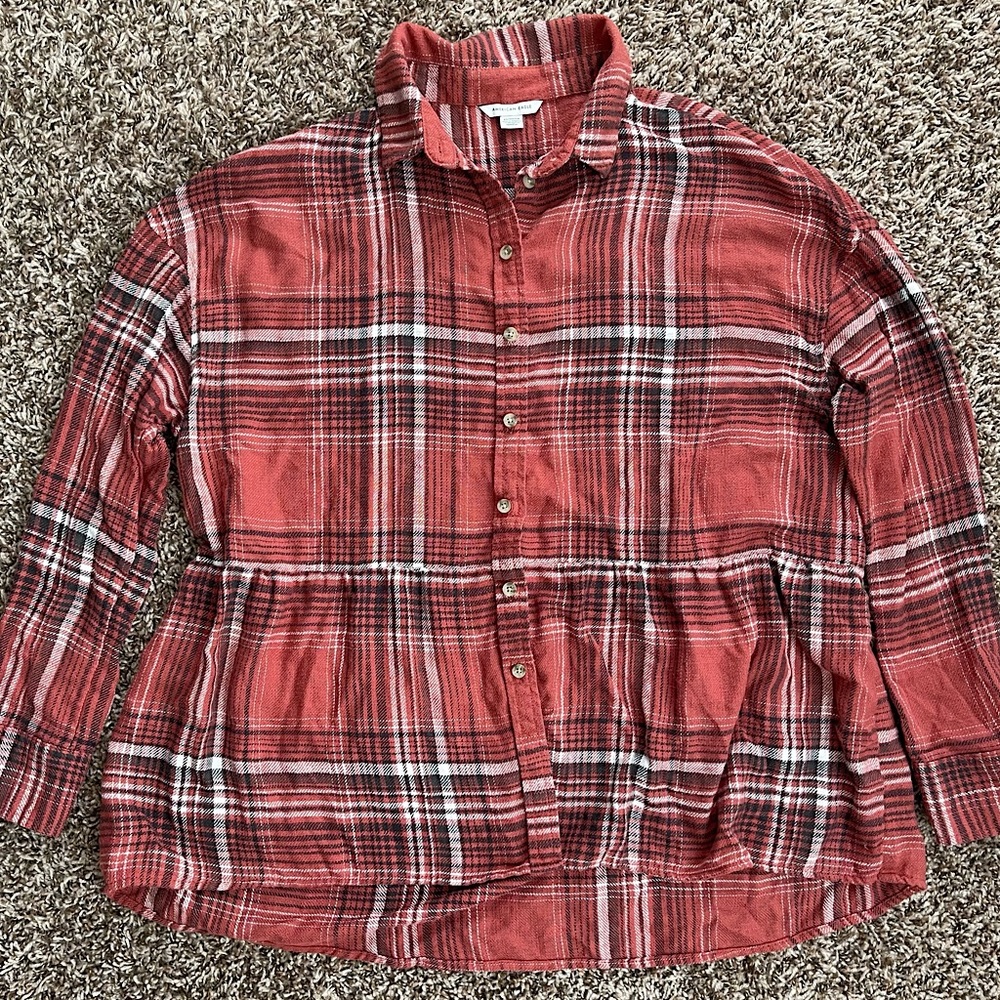 American Eagle Babydoll Flannel Shirt